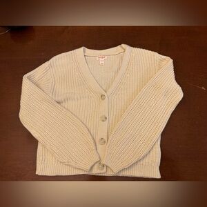 Cat and Jack Kids Cream Button-Up Sweater